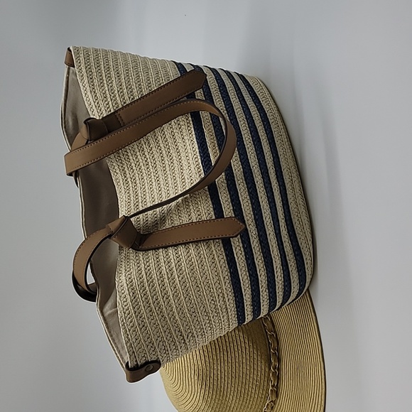 Handbags - Isa & Stef Inc. Blue Striped Tote